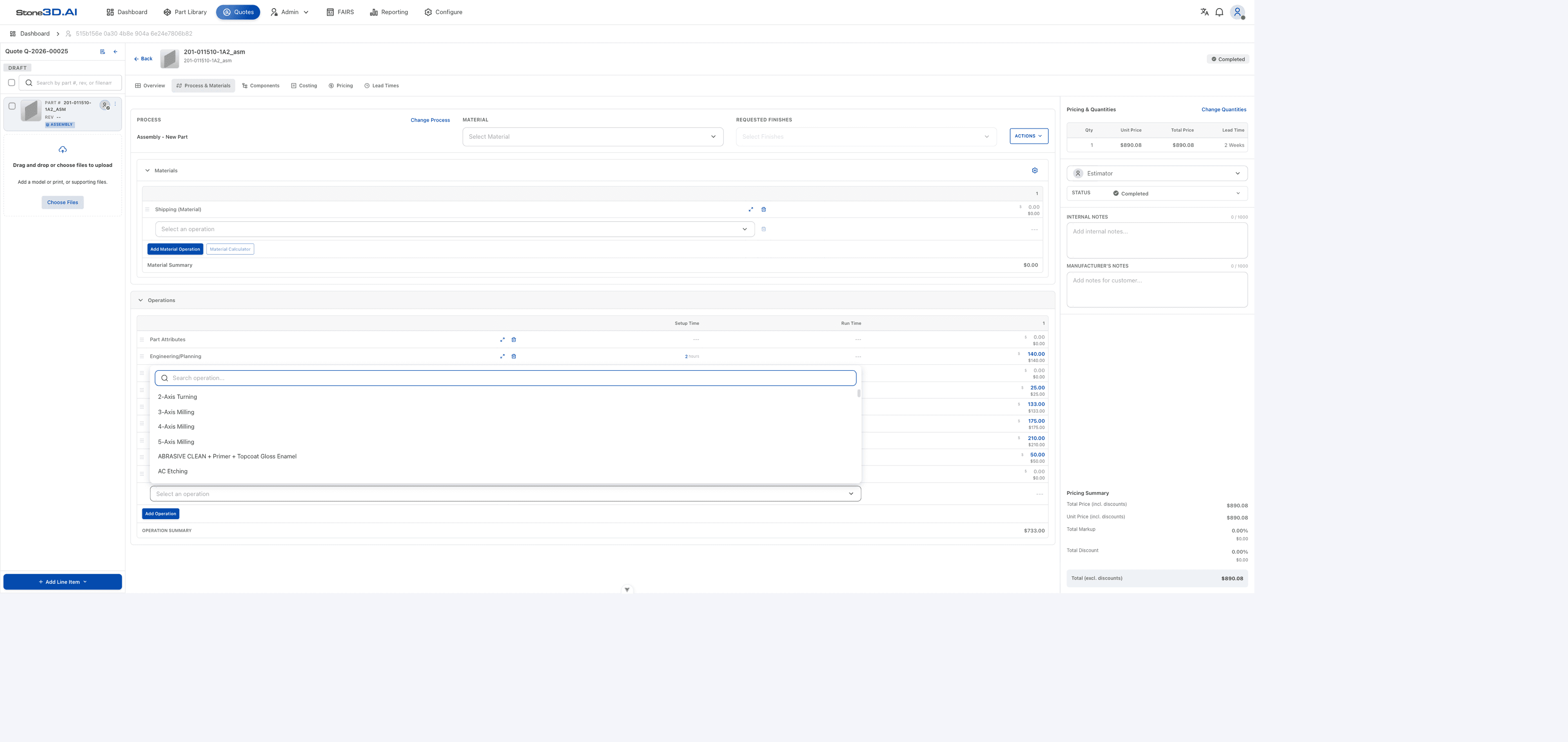 Finding and adding an operation from the catalog