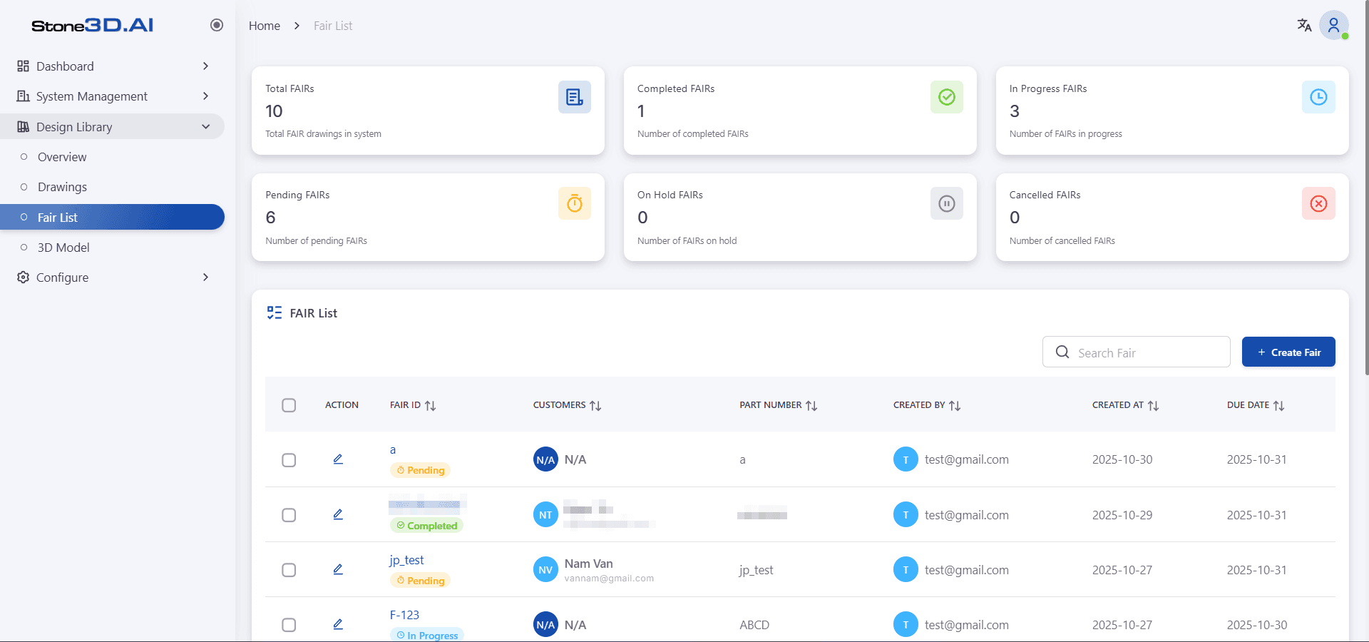 Create a new FAIR and initial configuration